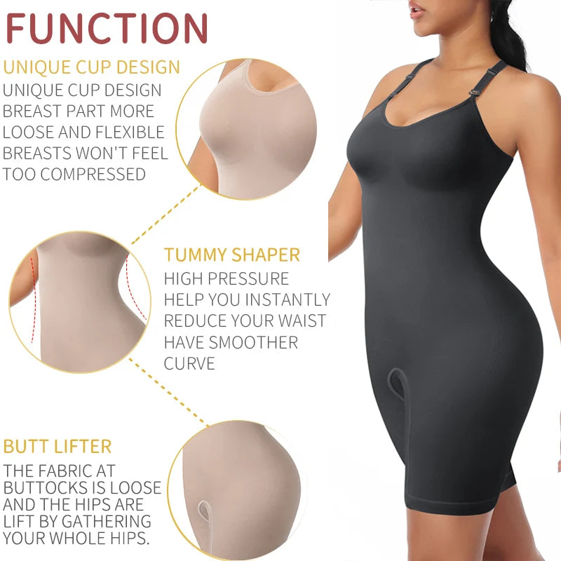 Bodysuit Shapewear Women Full Body Shaper Tummy Control