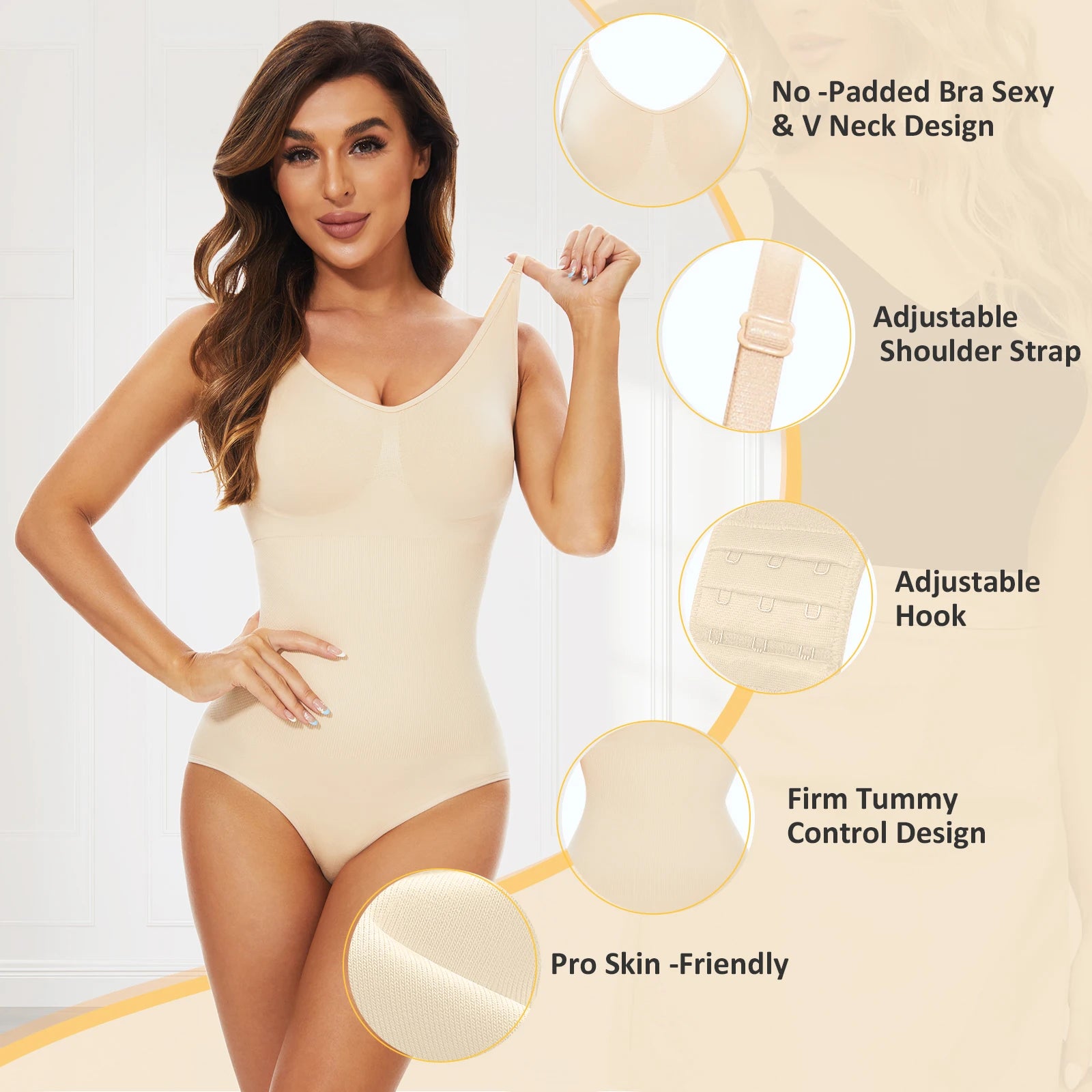 Sculpting Bodysuits for Women Tummy Control Body Shaper