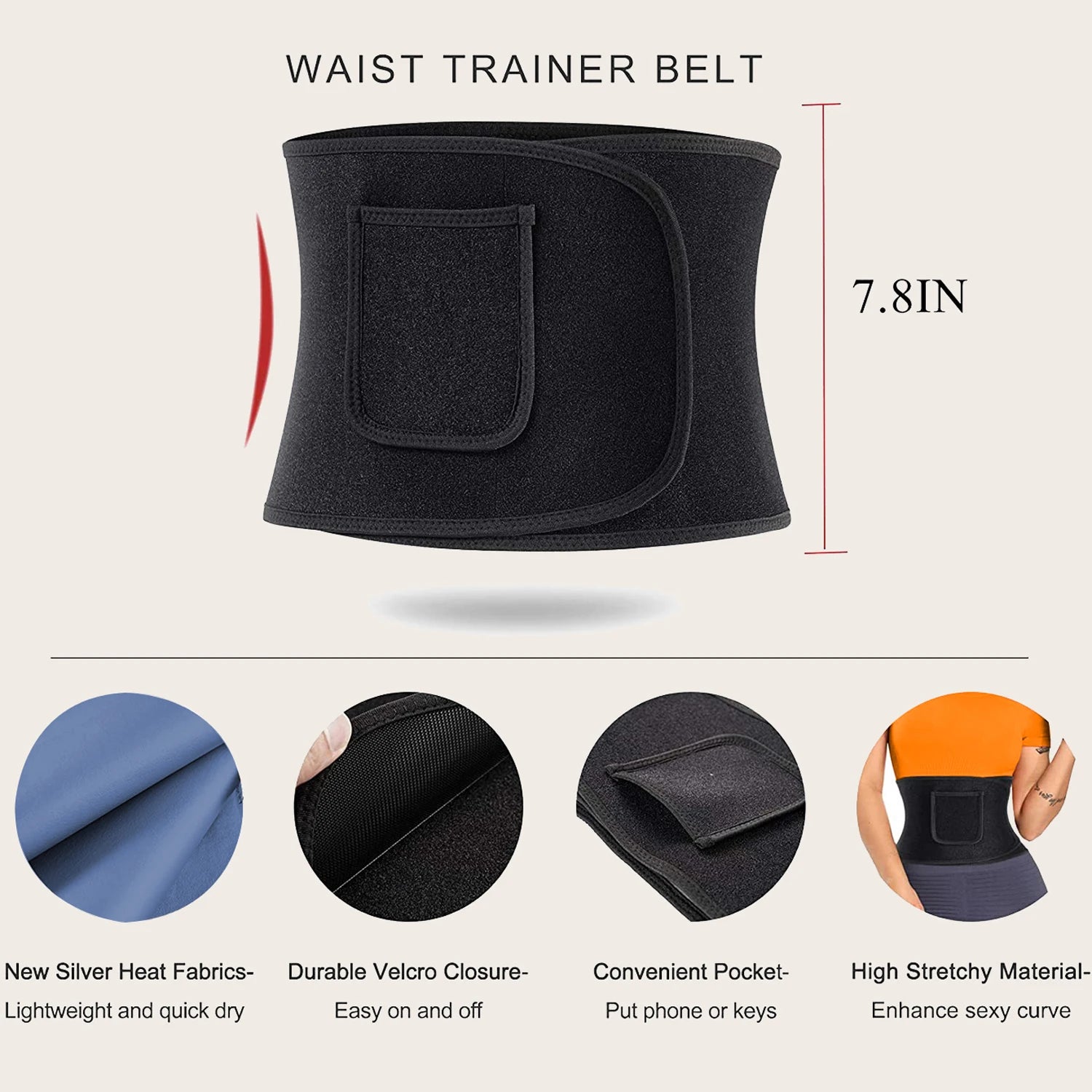 Waist Trainer Belt for Women Waist Trimmer Sauna Sweat