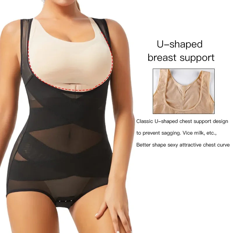 Women Bodysuit Briefs Full Body Shaper Underwear Seamless