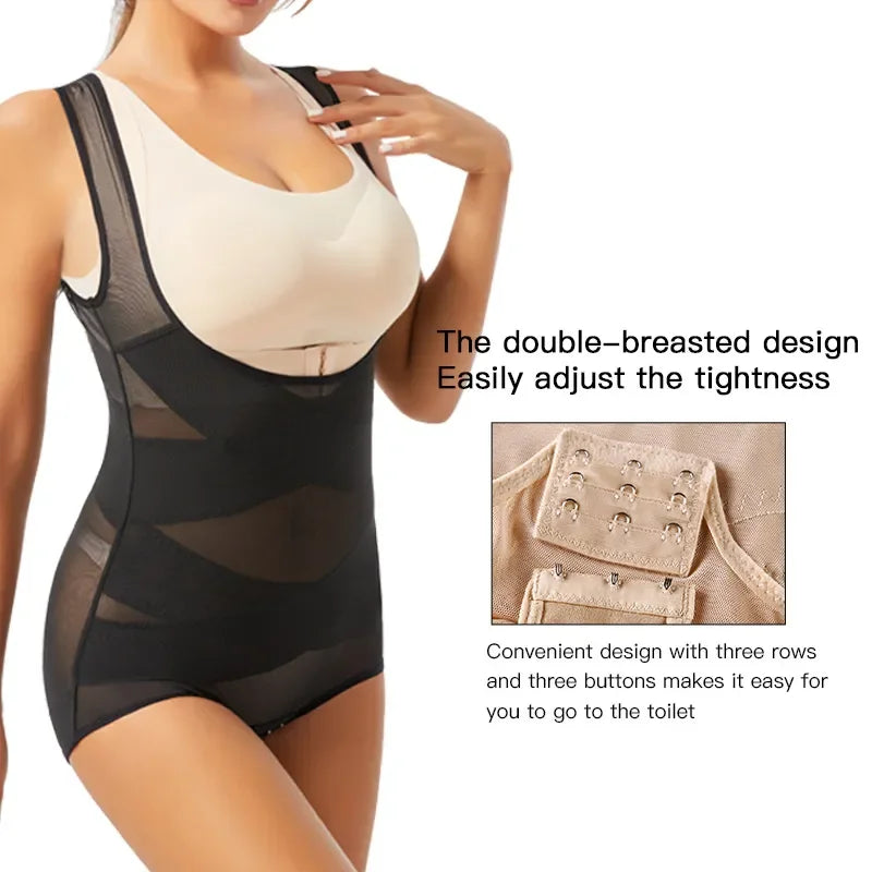 Women Bodysuit Briefs Full Body Shaper Underwear Seamless