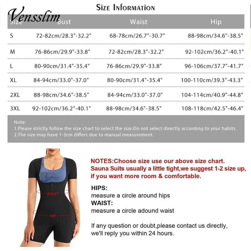 Vensslim Women Sauna Suit Sweat Shirt Slimming Hot Thermo