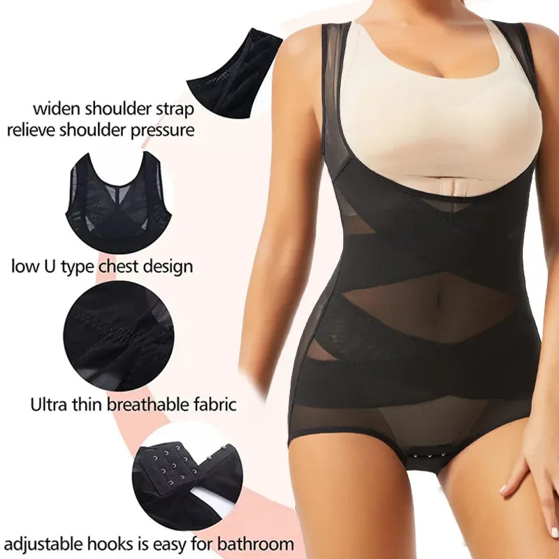 Women Bodysuit Briefs Full Body Shaper Underwear Seamless